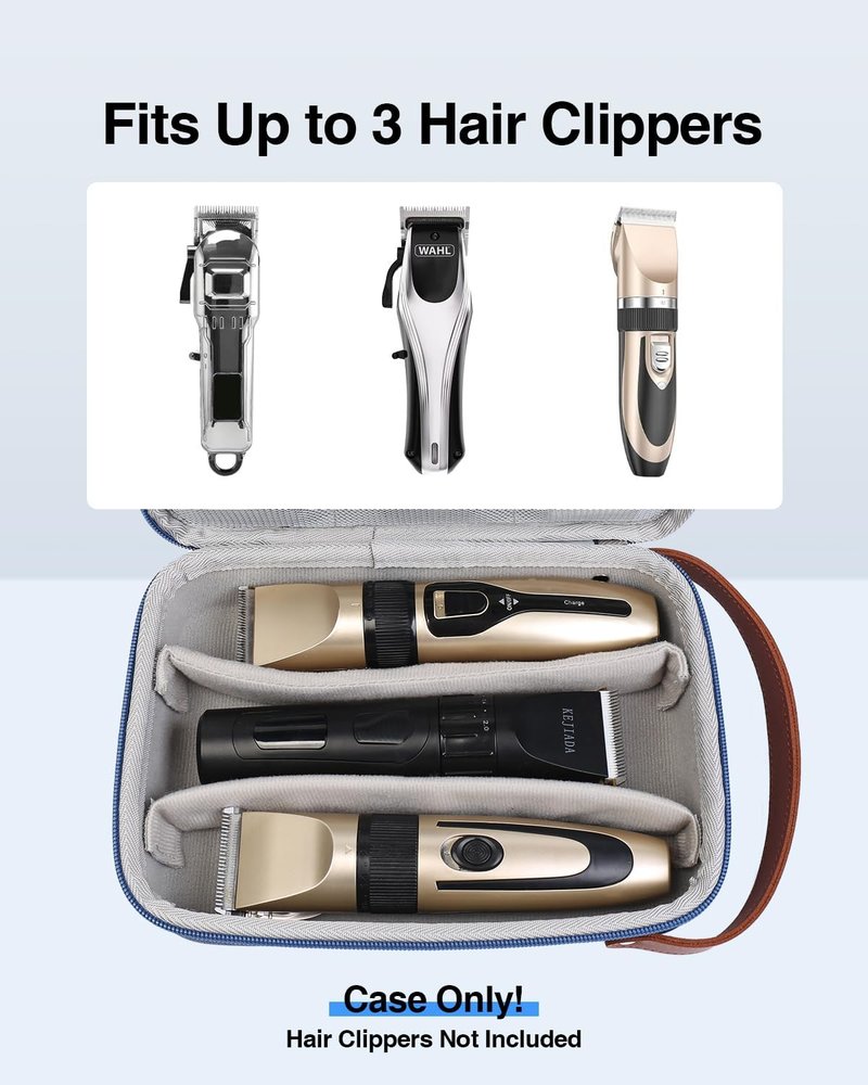 Hair Clipper Case - Portable Travel Storage for Trimmers & Accessories | Fits Wahl, Andis, Hatteker