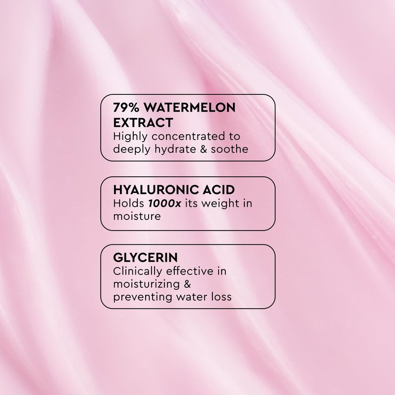 Glow Recipe Pink Juice Water Gel Moisturizer, Korean Gel Moisturizer for Glass Skin, Oil-Free Hydrating Hyaluronic Acid Face Moisturizer for Oily Skin, Non-Comedogenic, Long-Lasting (50ml)