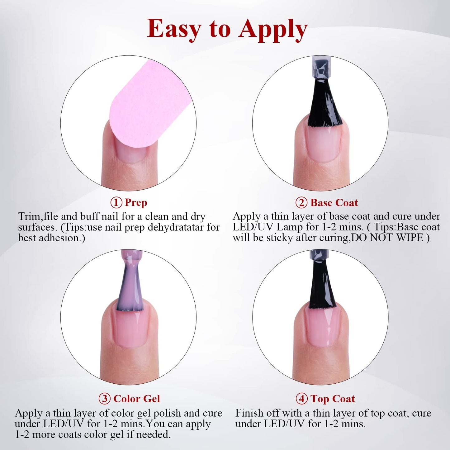 Gel Polish, 0.5 Fl Oz Deep Cherry Brown Gel Polish Autumn Winter Soak Off LED UV Nail Gel Polish Art Starter Manicure Salon DIY Gel Polish