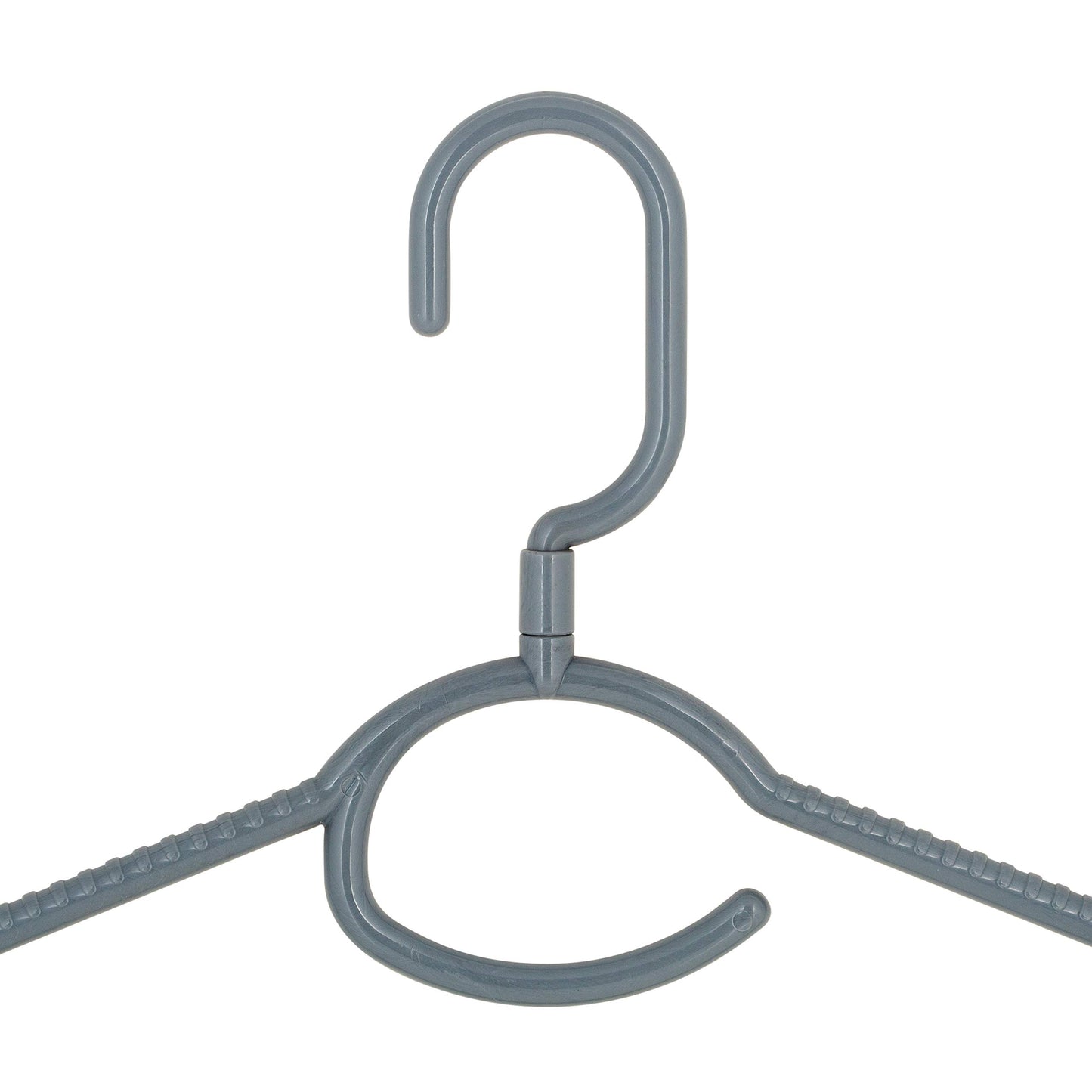 Laundry 360 Swivel Neck 5 Pack Hangers | Swivels 360 Degrees | Accessory Hooks| Great for Spaghetti Straps | Matching Accessories | Durable | Space Saving | Closet Organization | Grey