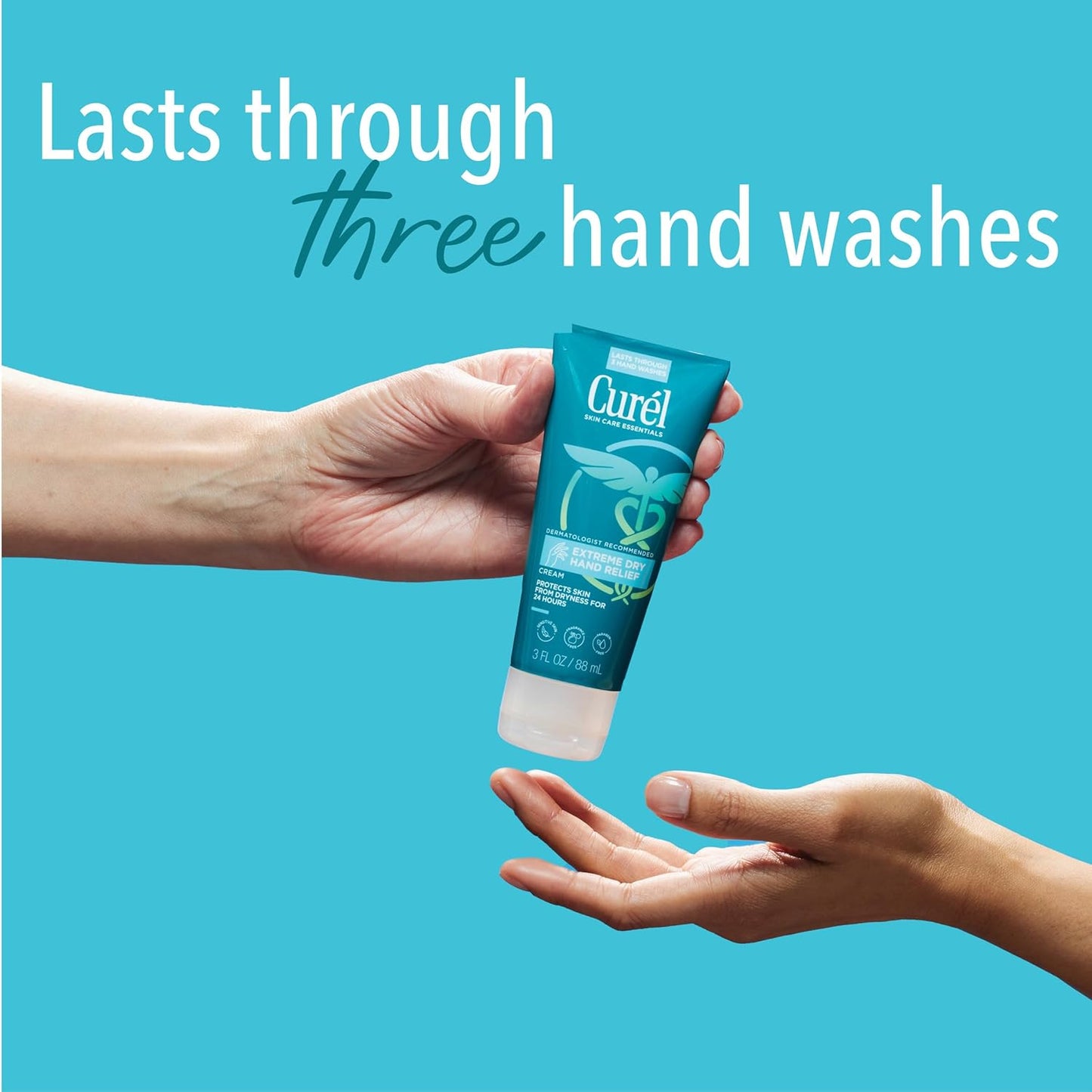Curel Extreme Dry Hand Relief Cream - Dermatologist Recommended, Paraben-Free | 3 Oz, Long-Lasting Hydration