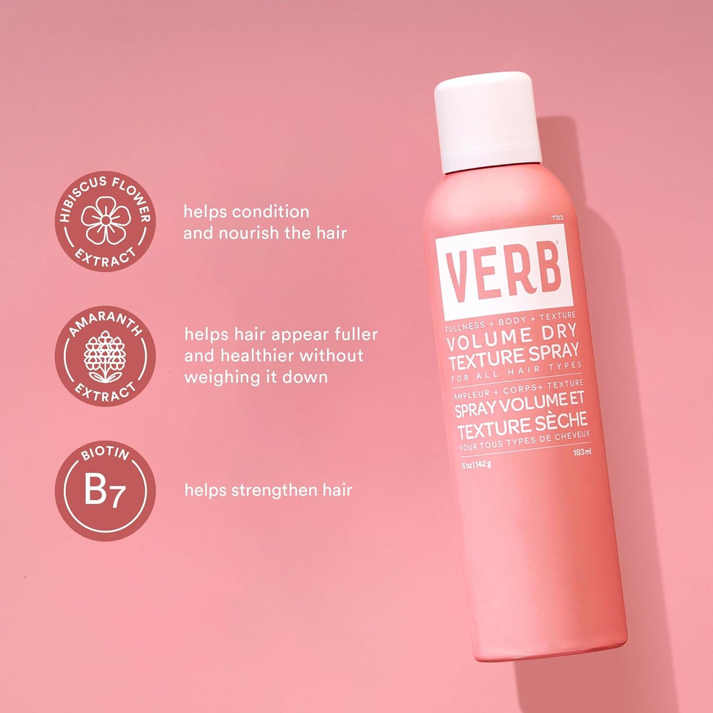 Volume Dry Texture Spray - Boosts Hair Volume & Fullness | Sulfate, Paraben & Gluten Free