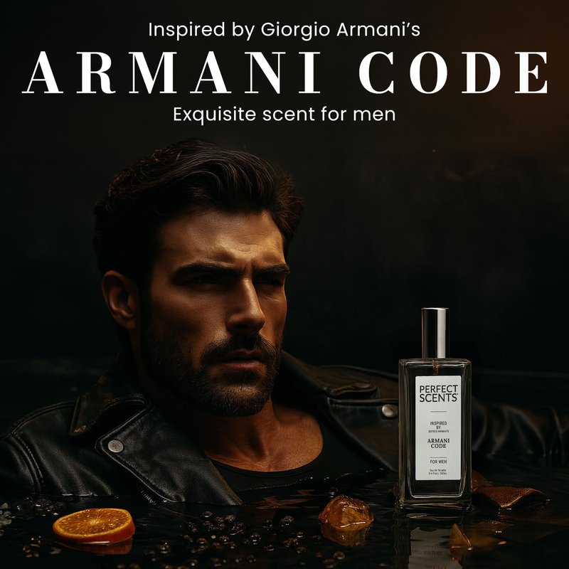 Perfect Scents Fragrances, Inspired by Giorgio Armani’s Armani Code, Men’s Eau de Toilette, CLEAN, Vegan, Paraben-Free, Phthalate-Free, Never Tested on Animals, 3.4 Fluid Ounces