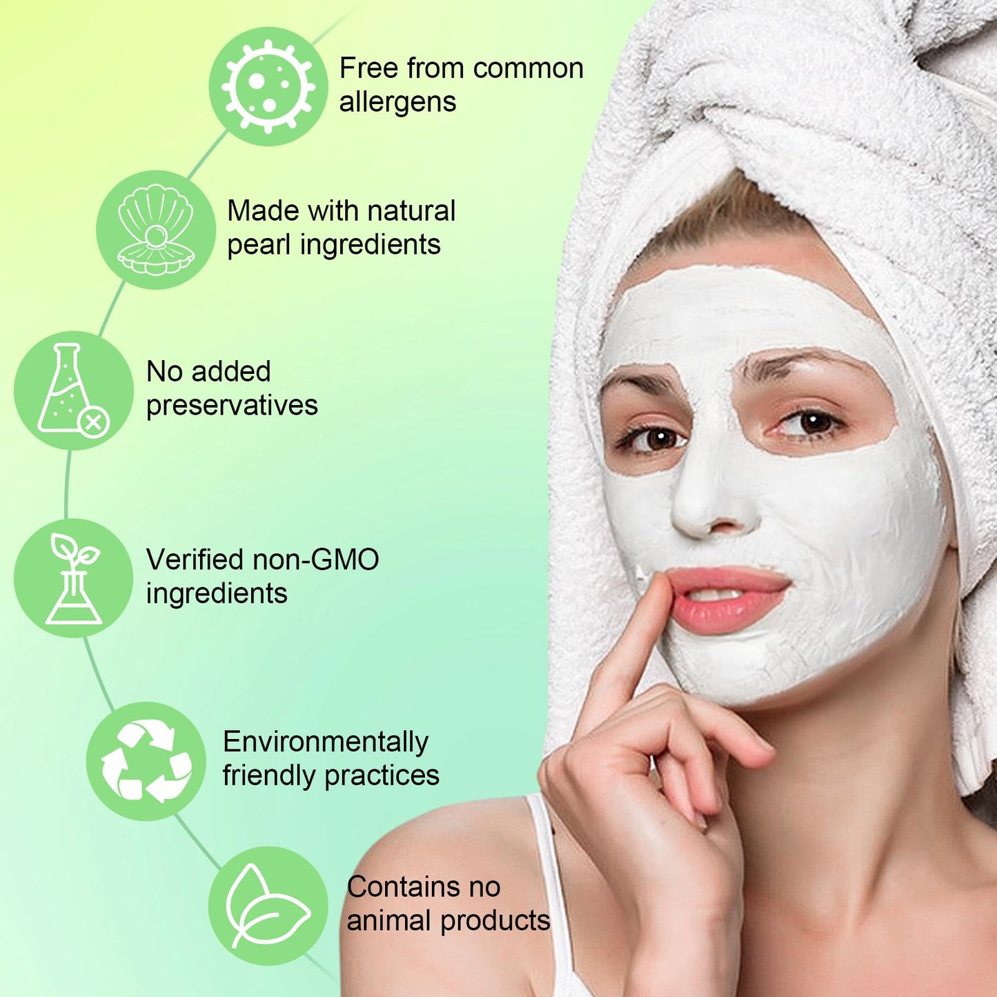 Ponhey Pearl Powder Organic, Pearl Powder for Eyes & Face, 100% Natural DIY Skincare, Deep Cleansing, Pore-Shrinking & Anti-Aging Mask 100g (3.53oz)