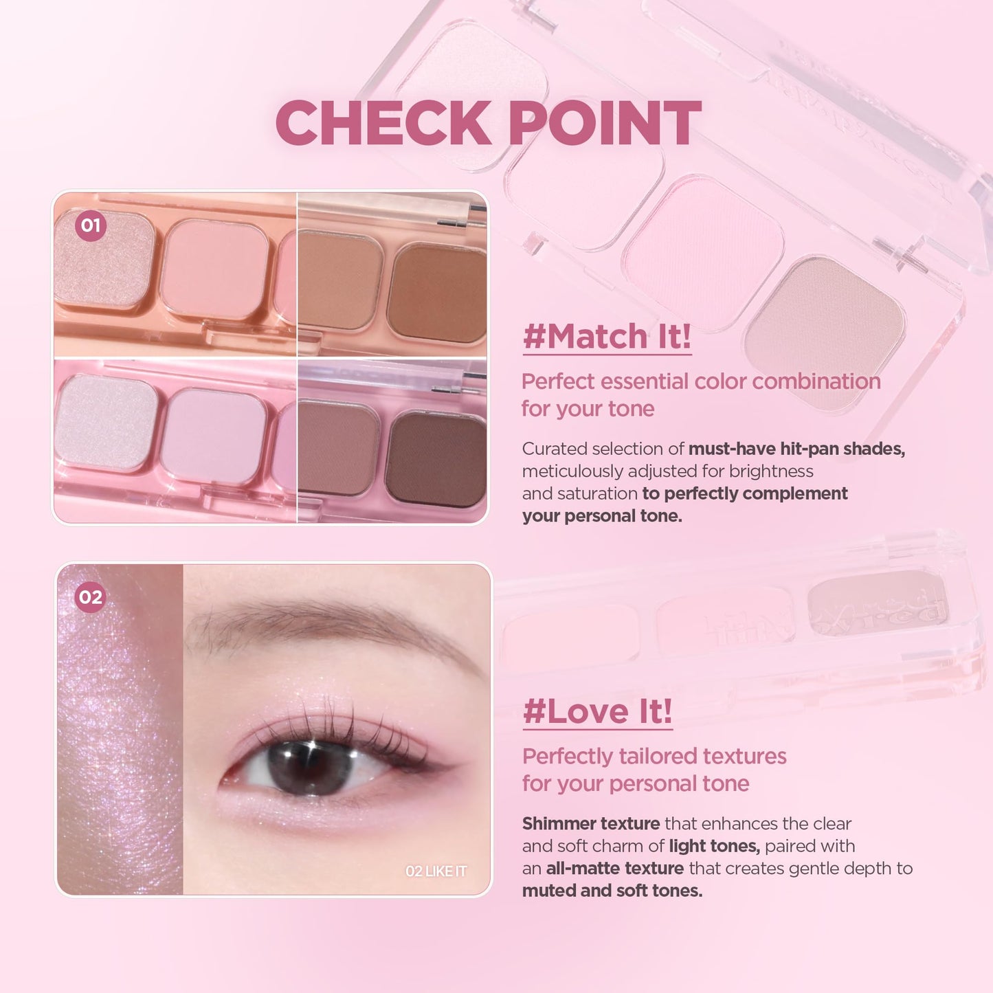 lilybyred Mood It Palette | 4-Shade Korean Eyeshadow Palette, Pre-Matched Personal Tone, Soft Blending, Buildable Coverage, Matte & Shimmer Finish, Daily Wear, Compact Size, 0.10 oz. (04 Attention It)