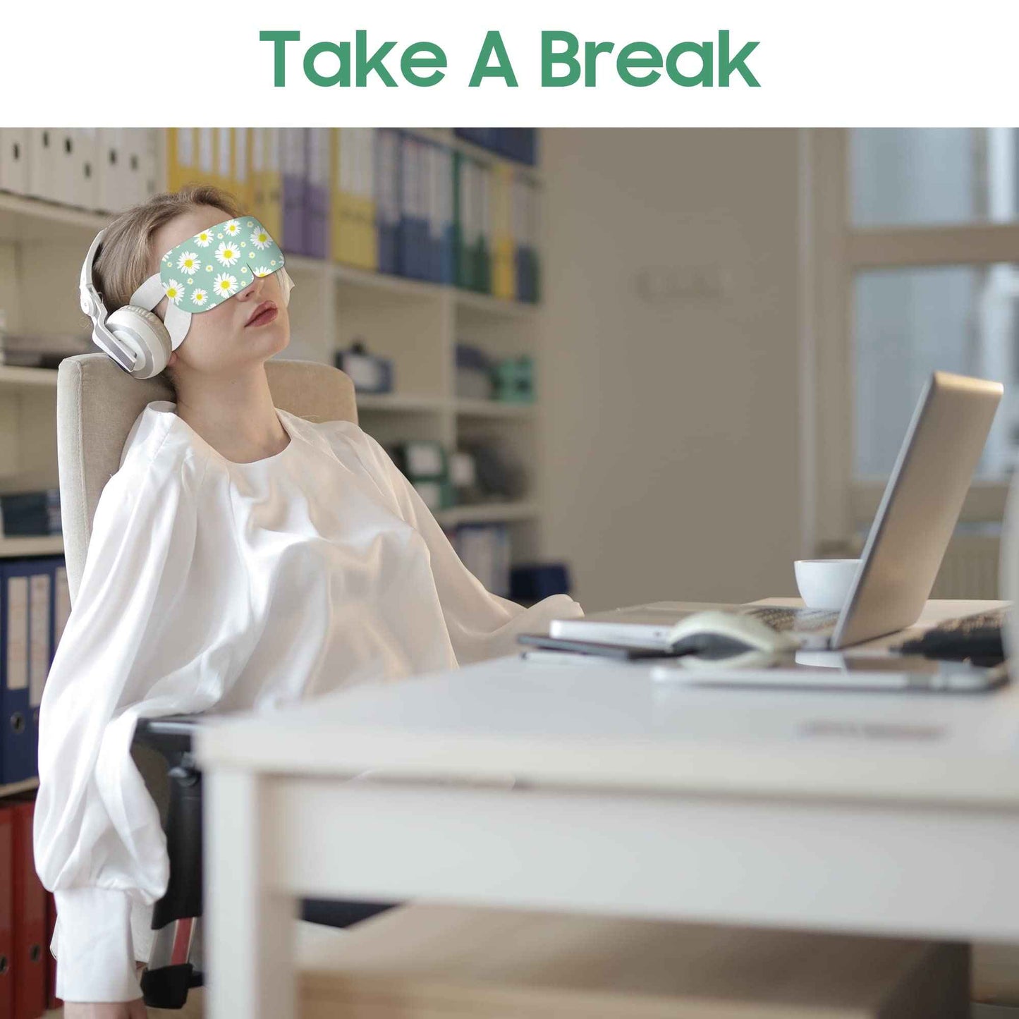 ZOESMIEN 16 Packs Steam Eye Masks for Dry Eyes, Spa Self Heated for Headaches, Relief Eye Fatigue Stress Migraine, Disposable Warm Eye Compress, Best Gift, Chamomile