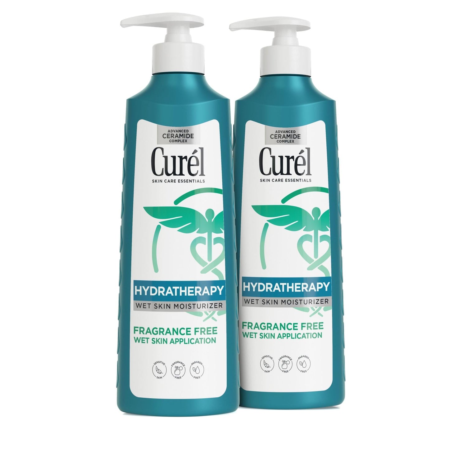 Curel Fragrance Free Itch Defense In Shower Lotion for Sensitive and Dry Skin, Hydra Therapy Body Lotion with Vitamin E, Fast-Absorbing Ceramide Moisturizer, Body Care, 12 Oz (Pack of 2)