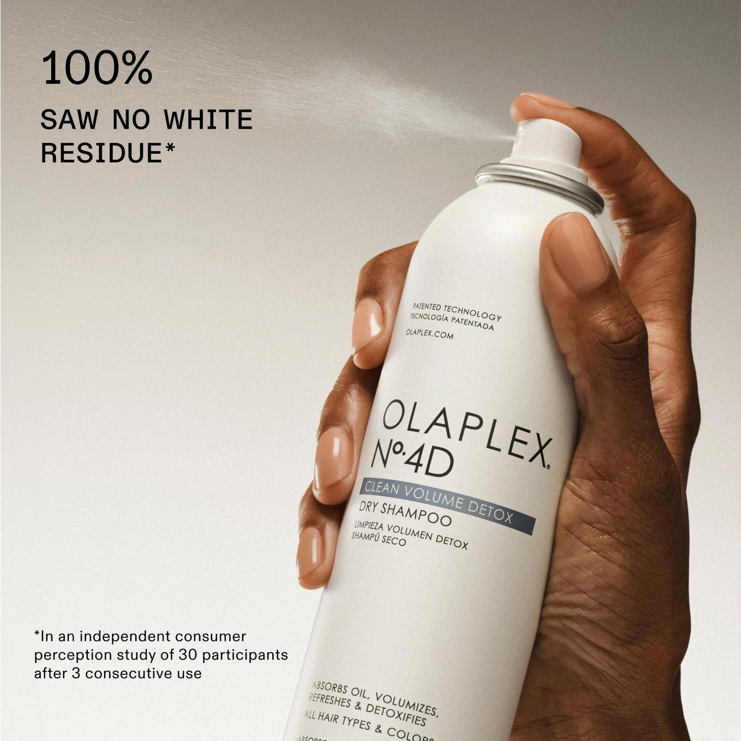 Olaplex Nº.4D Clean Weightless Volume Healthy Scalp Dry Shampoo: Absorbs Oils & Neutralizes Odor | No Powdery Residue | For Coily, Curly, Straight, and Wavy, 178 g / 6.3 Oz.
