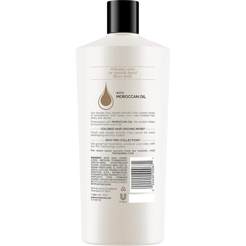 TRESemmé Keratin Smooth Color Conditioner - 22 oz for Silky, Manageable Hair