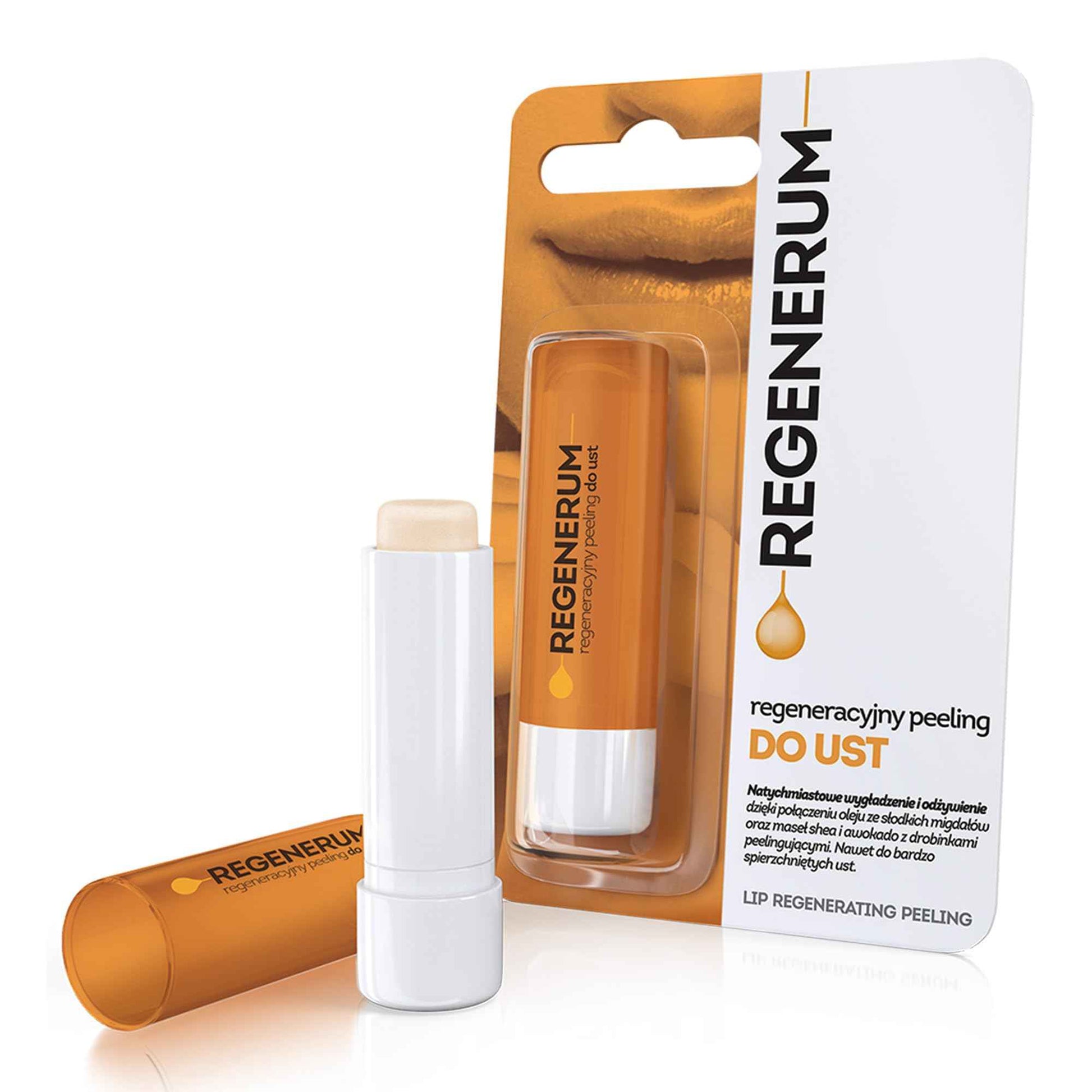 Regenerum - Lip Peeling - Intensive Moisturization & Nourishment for Very Chapped Skin, Silica Exfoliation, Firmness Restoration, and Protection - 5g