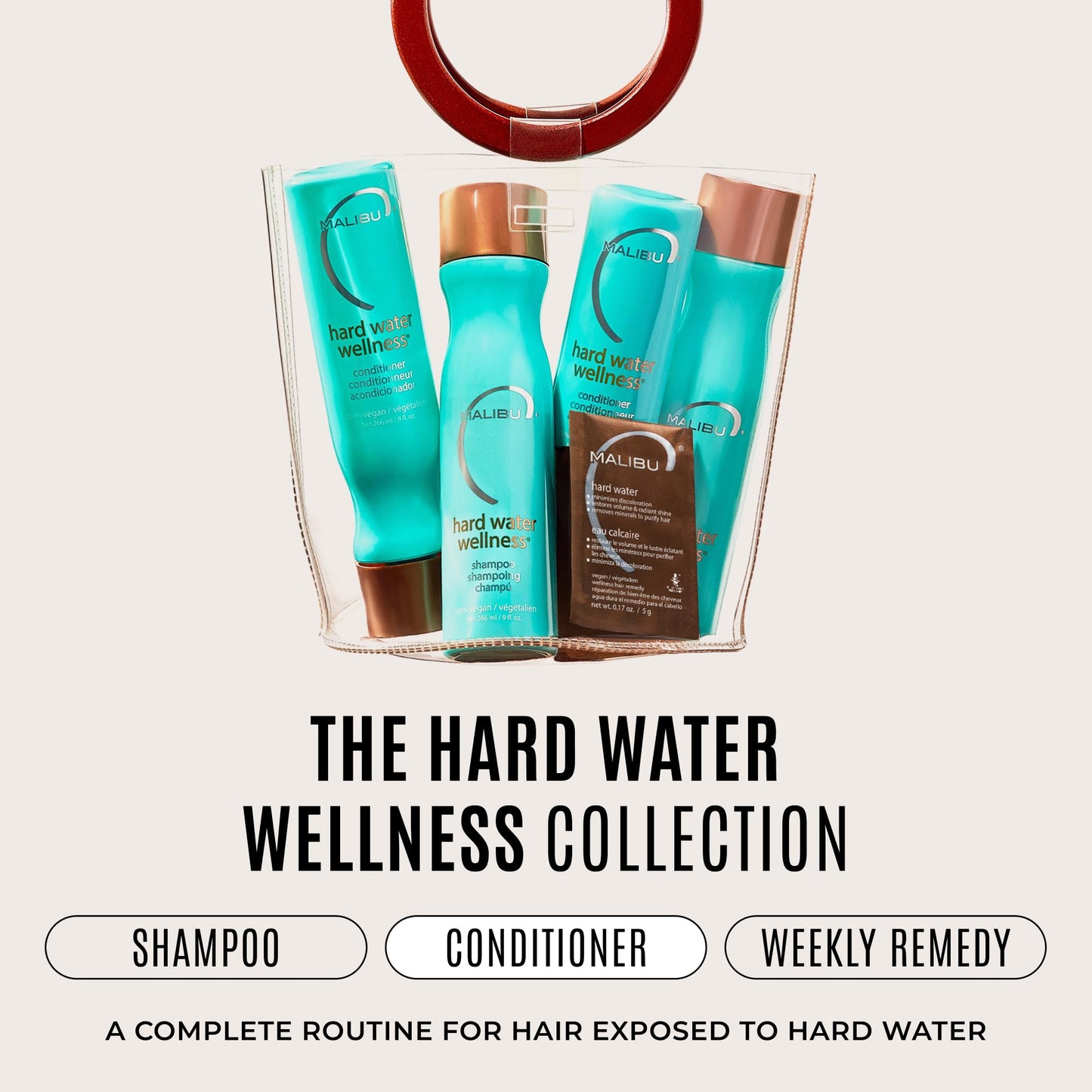 Malibu C Hard Water Wellness Hair Conditioner - Sulfate Free Conditioner that Increases Moisture & Shine - Protects Hair from Waterborne Elements (9 oz)