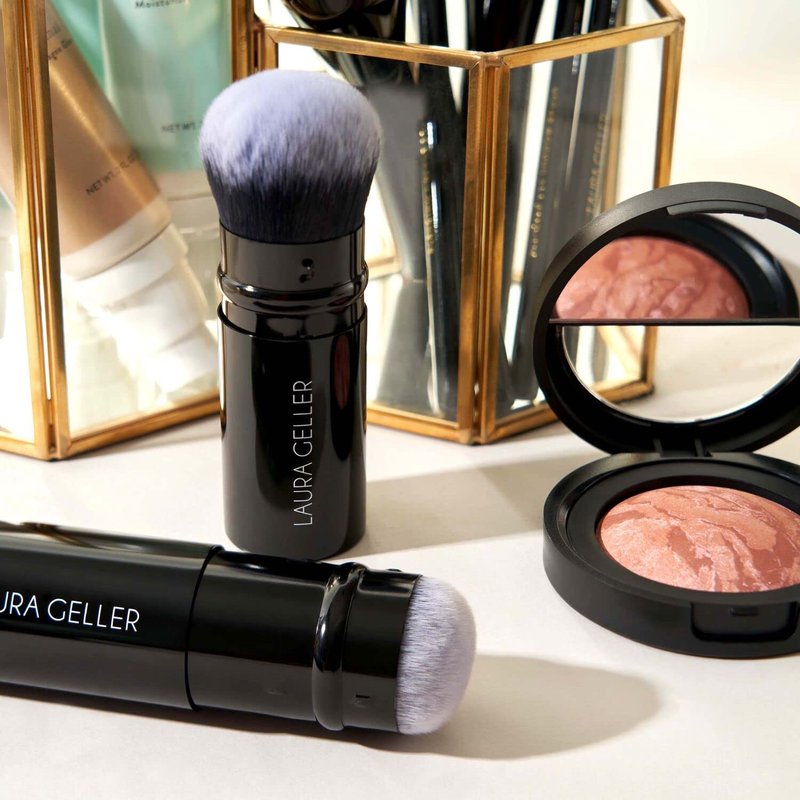Laura Geller Dual-Ended Blush & Bronzer Brush - Retractable Airbrush Kabuki