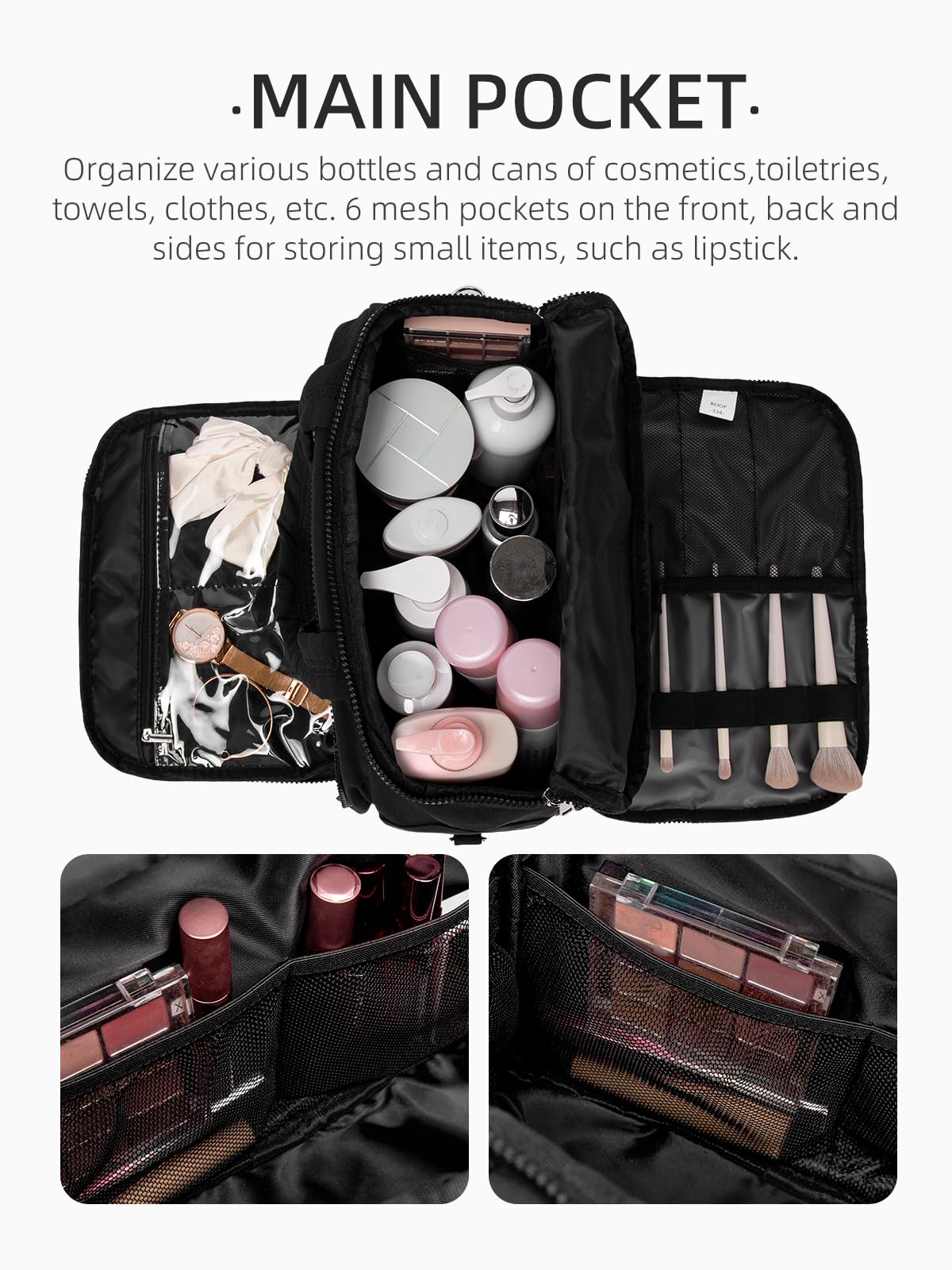 WESTBRONCO Small Toiletry Bag for Women with Jewelry Organizer, Lightweight Large Travel Toiletry Bag, Puffy Quilted Makeup Bag Organizer for Accessories, Essentials, Cosmetics, Toiletries