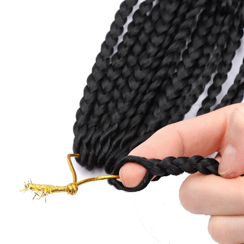LMZIM 24 Inch Bohemian Goddess Box Braids Crochet Hair Extensions 8 Packs boho crochet braids,Crochet Hair for Black Women 1b