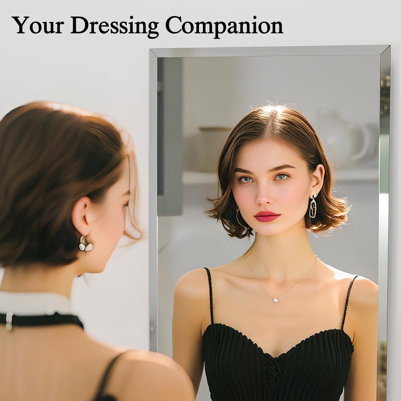 YUNSHANGGE wall Mirror Full Length,65X24 FullL ength Mirrorwallmounted,Bedroom/wall/Bathroom/Makeup Area/Cloakroom (65 * 24 Inch)