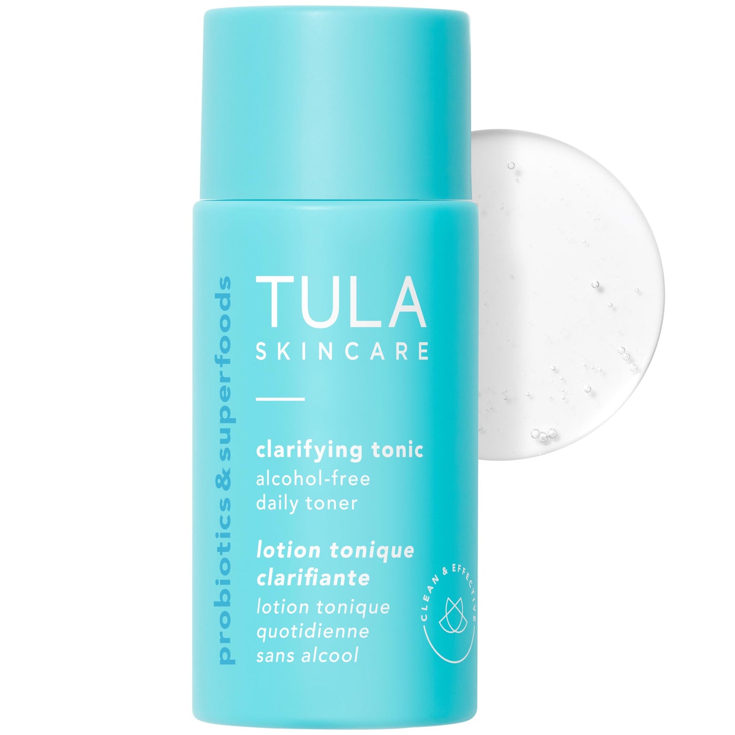 TULA Skin Care Mini Clarifying Tonic Daily Toner - Travel Face Toner to Gently Exfoliate and Tighten Pores, Contains Witch Hazel and Niacinamide, 0.68 Fl Oz.