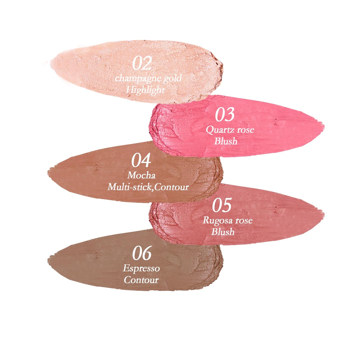 ONXK Highlighter Makeup Cream Contour Stick - Easy to Apply Natural Bronzer Stick & Blush Stick Non-greasy & Waterproof Blush for Cheeks Face Beauty Makeup Kit(Including Makeup Blush)