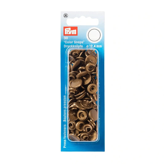 Prym Vario Creative Color Snap Fasteners, 12,4 mm, Gold 30 Count