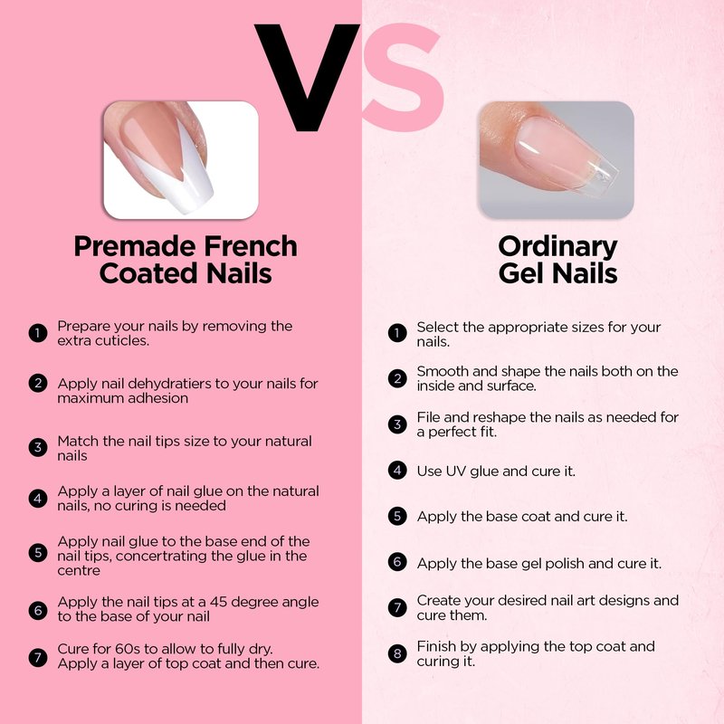 French Tip Press On Nails V Shaped Design - Enhance Your Look with Elegance White French Tip Nails - Natural Soft Gel, 15 Sizes 150/PCS Fake Nails Kit