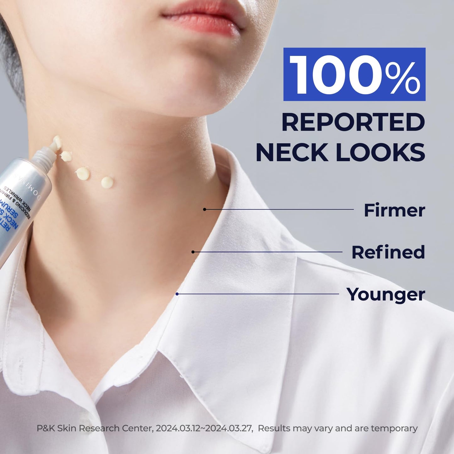 DOMINAS AtClinic Retinol Neck Shot Serum - Neck Pigmentation & Wrinkle Treatment with Retinol, 5 Peptides & Vitamin C, Sagging Skin, Firming & Lifting, Korean Skincare, 1.01 fl oz