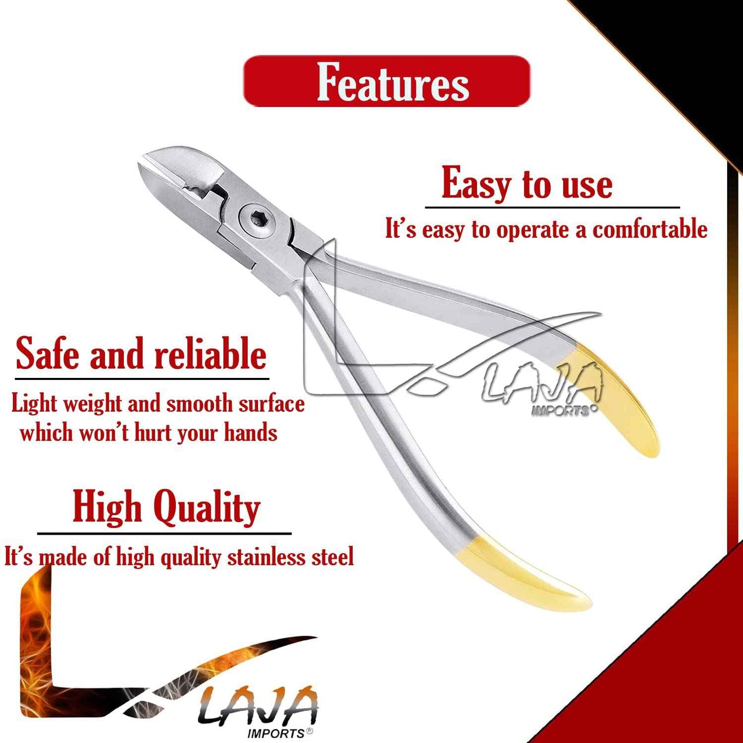 Laja Imports New Tc Tip Distal End Cutter And Hard Wire Cutter Dental Orthodontic Plier for Educational Use