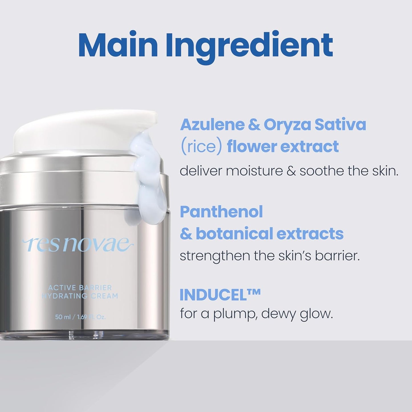 Active Barrier Hydrating Cream - Moisturizing Azulene & Rice Extract for Sensitive Skin | 1.7 fl oz (50ml)