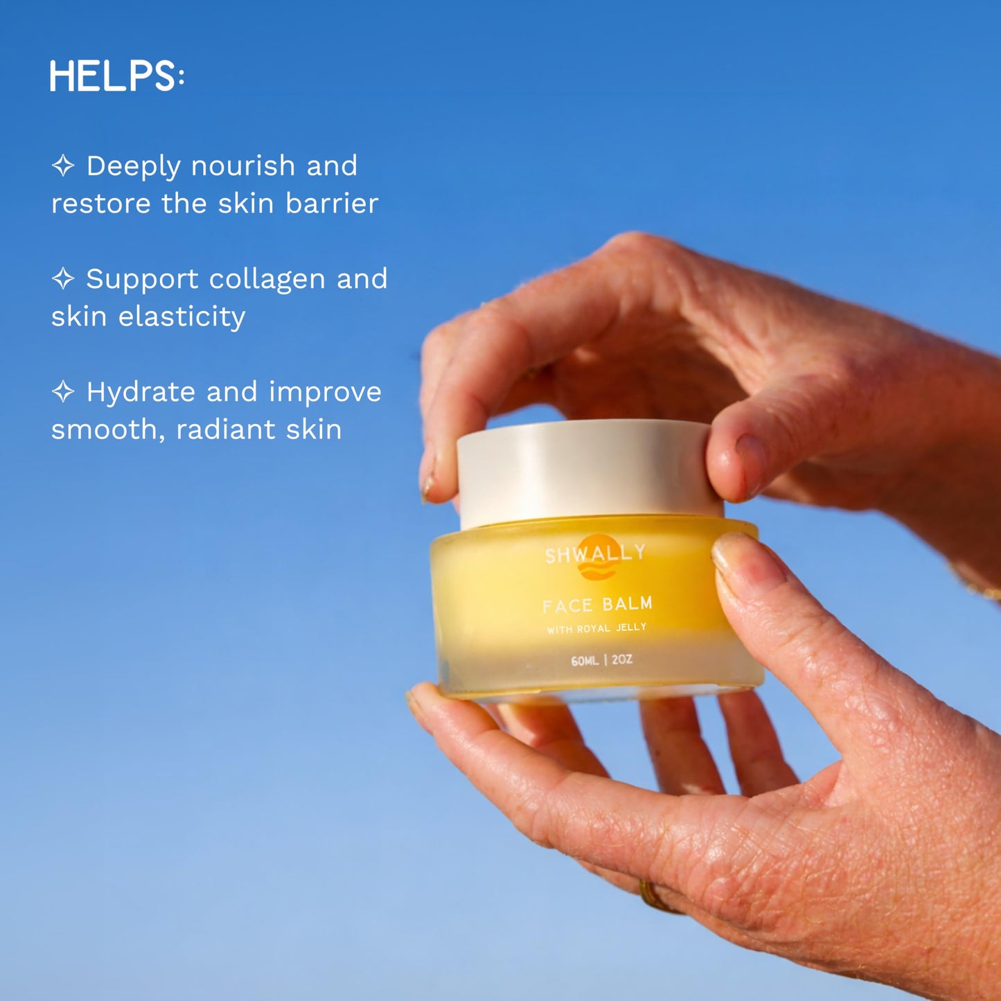 Shwally Tallow & Squalane Non-Comedogenic Face Balm - Tallow Moisturizer - 100% Grass-Fed Tallow, Squalane & Calendula Flowers - Creates Soft, Smooth Skin - 2 Oz (Organic Vanilla + Frankincense)