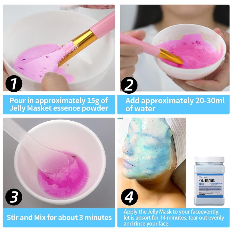 Jelly Face Mask Bundle - 24K Gold & Vampire+ Hyaluronic Acid | Hydrating HydroJelly Masks for Facials & Vajacial
