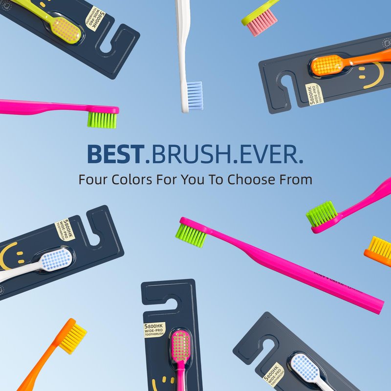 DoraADream 8 PCS Ultra-Soft Bristles Adult Toothbrush, Gentle on Gums & Teeth, 4 Colors - Toothbrush Soft Bristle Adult, Ideal for Sensitive Mouths, Dentist-Recommended Cleaning