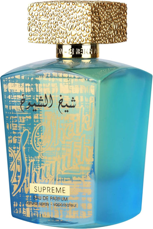 Lattafa Sheikh Al Shuyukh Supreme – Spicy, Sweet, Woody, Amber – Eau de Parfum Spray Long-Lasting Fragrance for Unisex, 3.4 Ounce / 100 ml