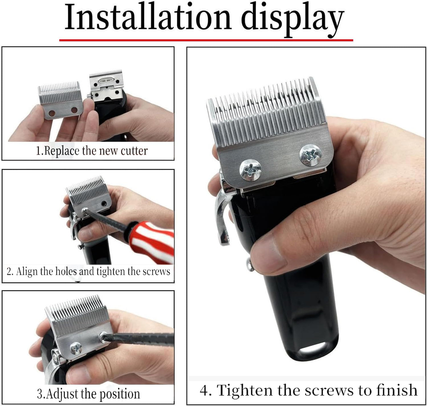 Professional Adjustable Clippers - Precision 2-Hole Wahl 8148 Blade for Senior/Magic Clipper | Black