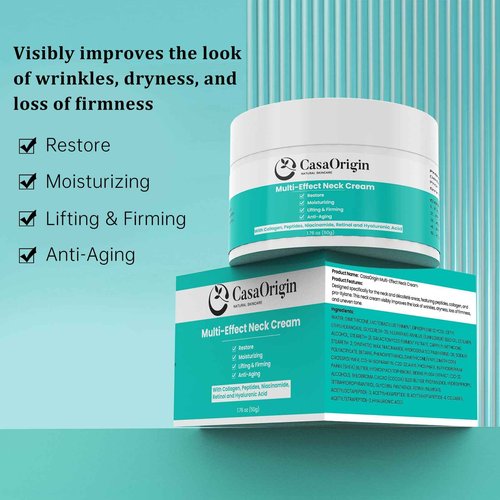 CASAORIGIN Neck Firming Cream, Neck and Décolleté Cream, 1.74 oz Anti Aging Neck Cream for Wrinkles, Skin Tightening, and Lifting