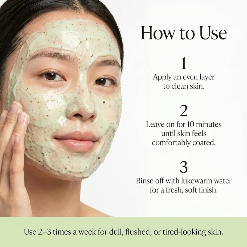 Cucumber Basil Face Mask - Cooling Korean Skincare for Redness Relief | Green Smoothie Mask with 3,500ppm Cucumber & 8 Types of Hyaluronic Acid