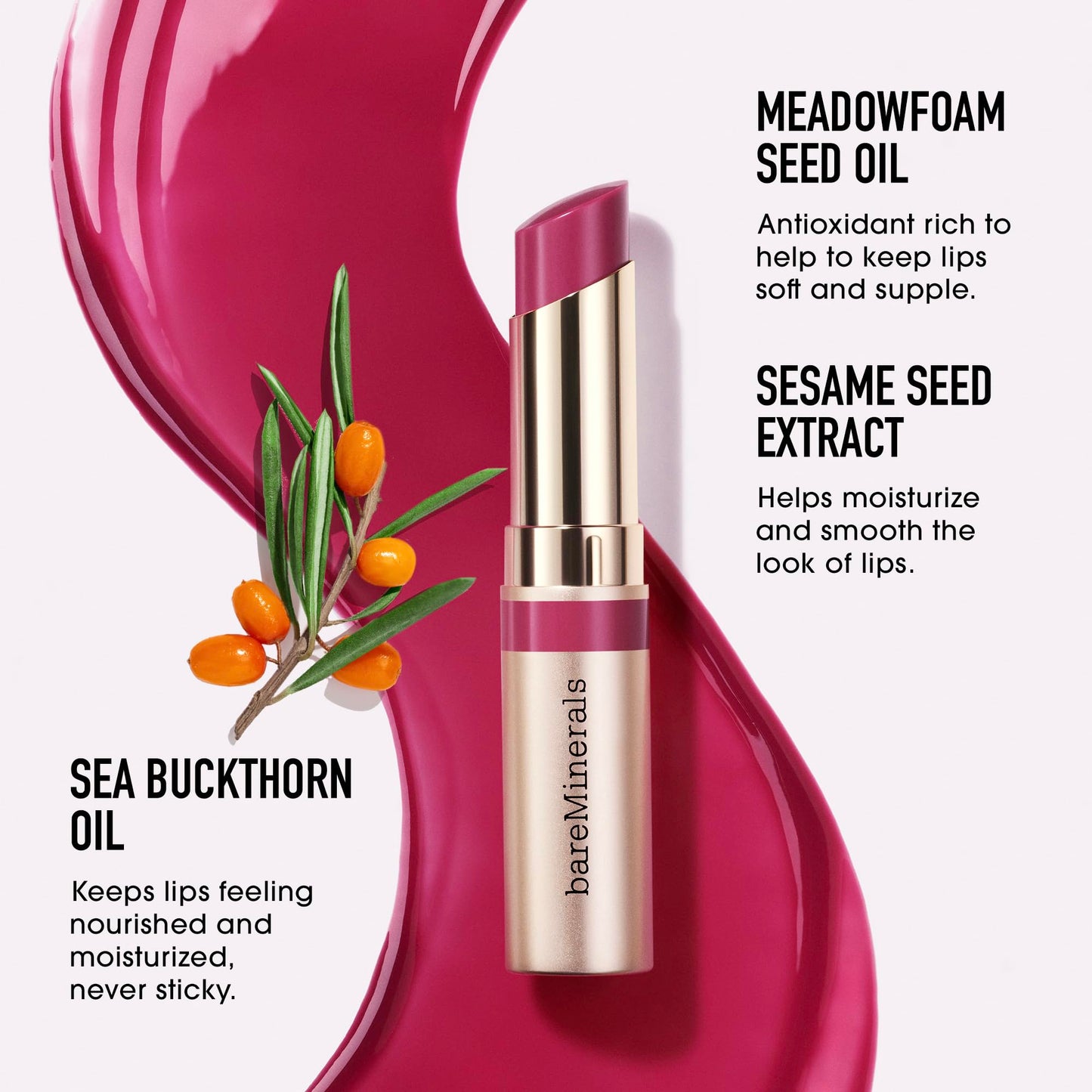 bareMinerals Dewy Lip Gloss-Balm, Hope, Vegan, Cruelty-Free & Dermatologist-Tested