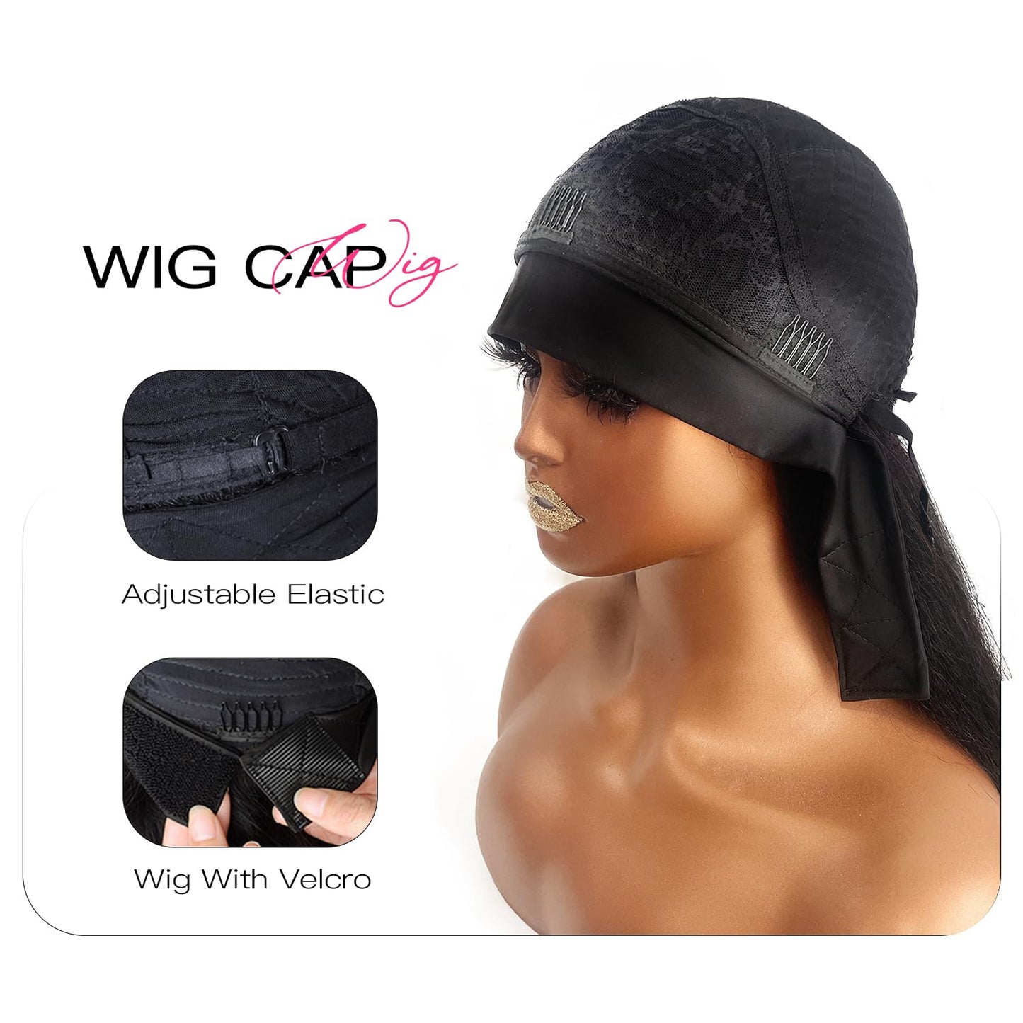 ME-U Headband Wig Human Hair Kinky Straight Guleless Wigs for Black Women Wear and Go 180% Density Yaki Straight Wig No Lace Natural Black Color 26 Inch