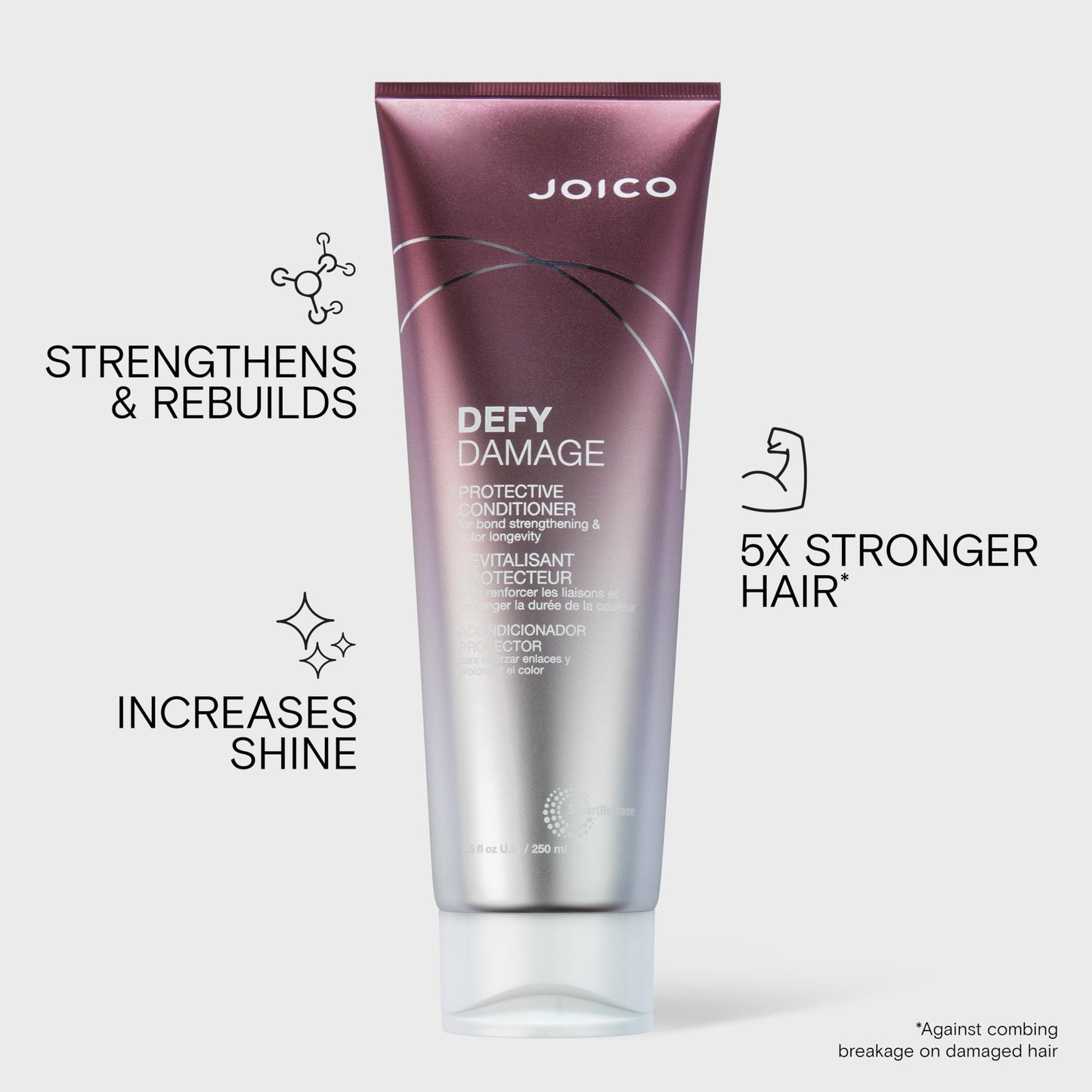 Joico Defy Damage Protective Conditioner | For Color-Treated Hair | Strengthen Bonds & Preserve Hair Color | With Moringa Seed Oil & Arginine | 8.5 Fl Oz