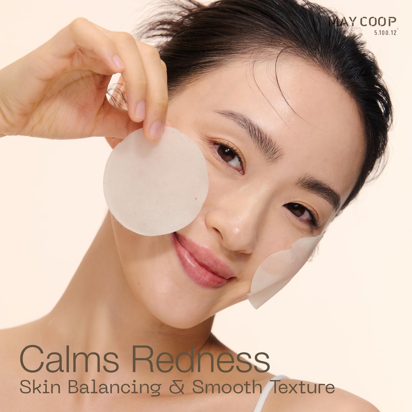 MAY COOP Raw Moisture Toner Pads | Korean Hydrating & Exfoliating Cotton Pads, 75% Maple Sap | Redness Comfort, Skin Balancing & Smooth Texture | 70 Count