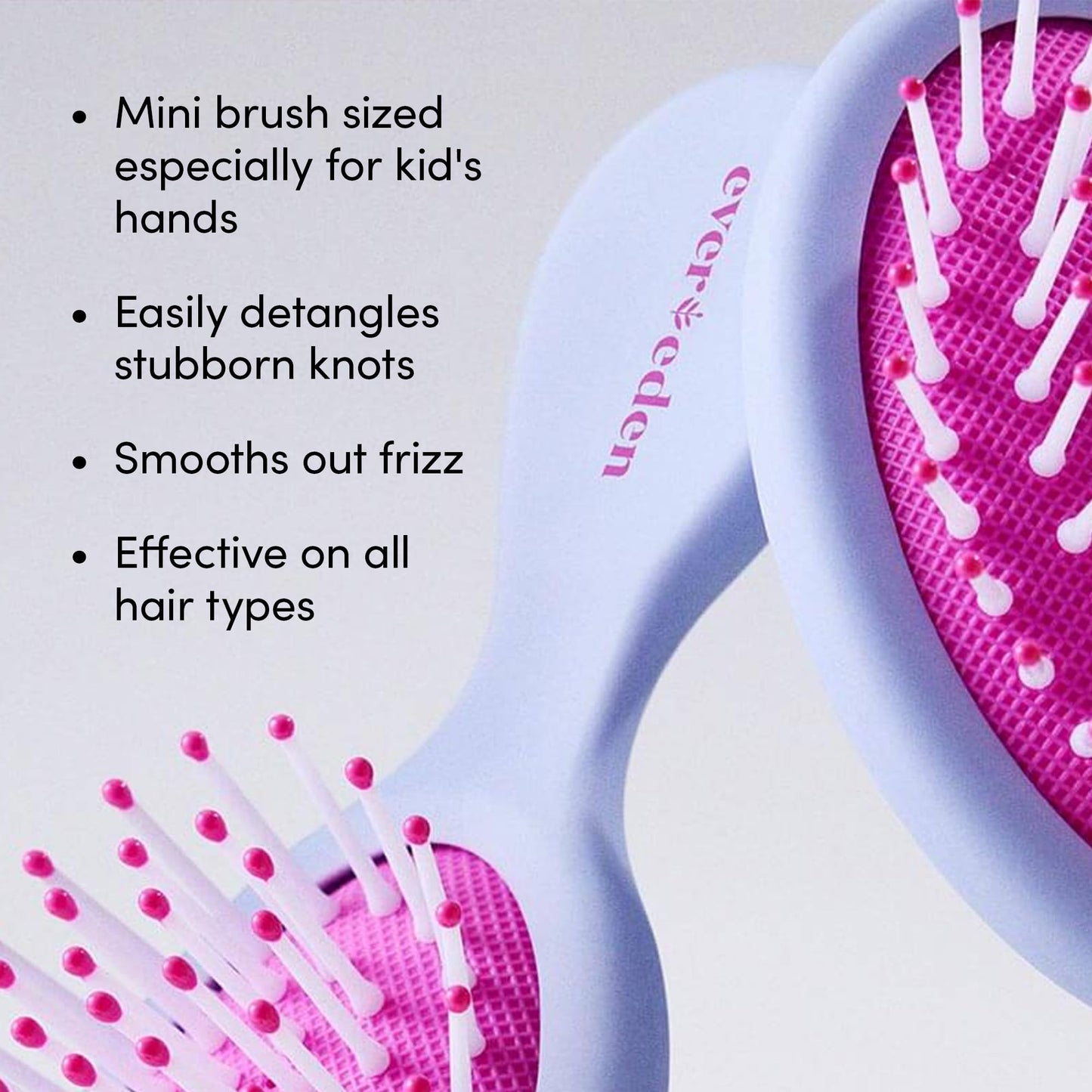 Evereden Happy Hair Duo for Kids: Vegan Shampoo and Conditioner Set with Detangler Brush - Strengthens & Smooths All Hair Types