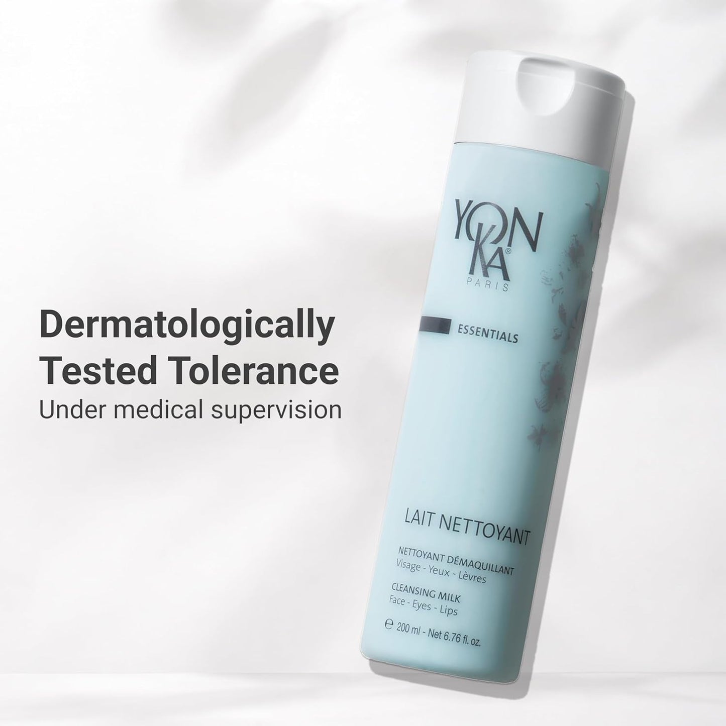 Yonka Gentle Milk Facial Cleanser - Daily Plant-Based Makeup Remover | All Skin Types, Paraben-Free