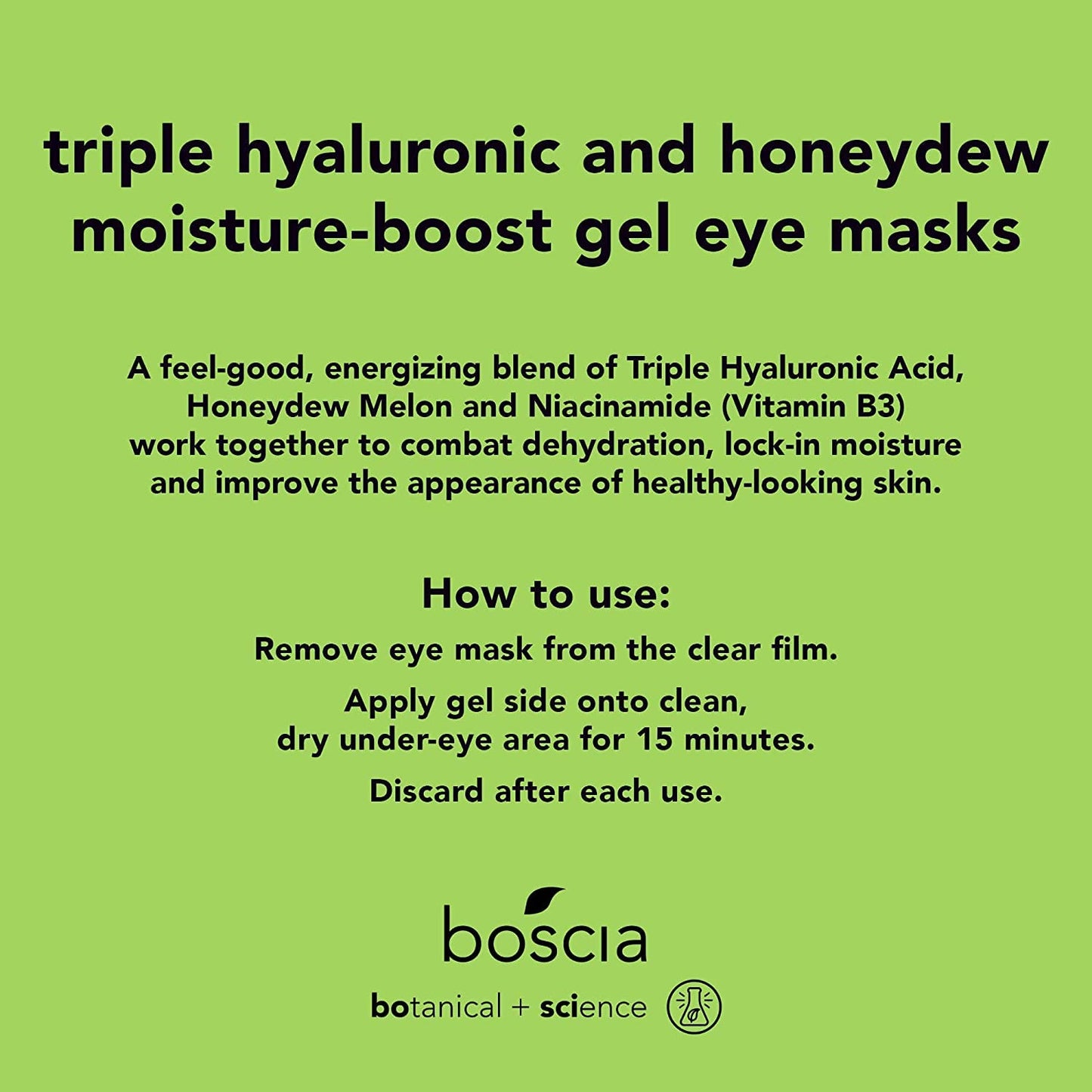 Boscia Triple Hyaluronic and Honeydew Moisture-Boost Gel Eye Masks, 5 ct.