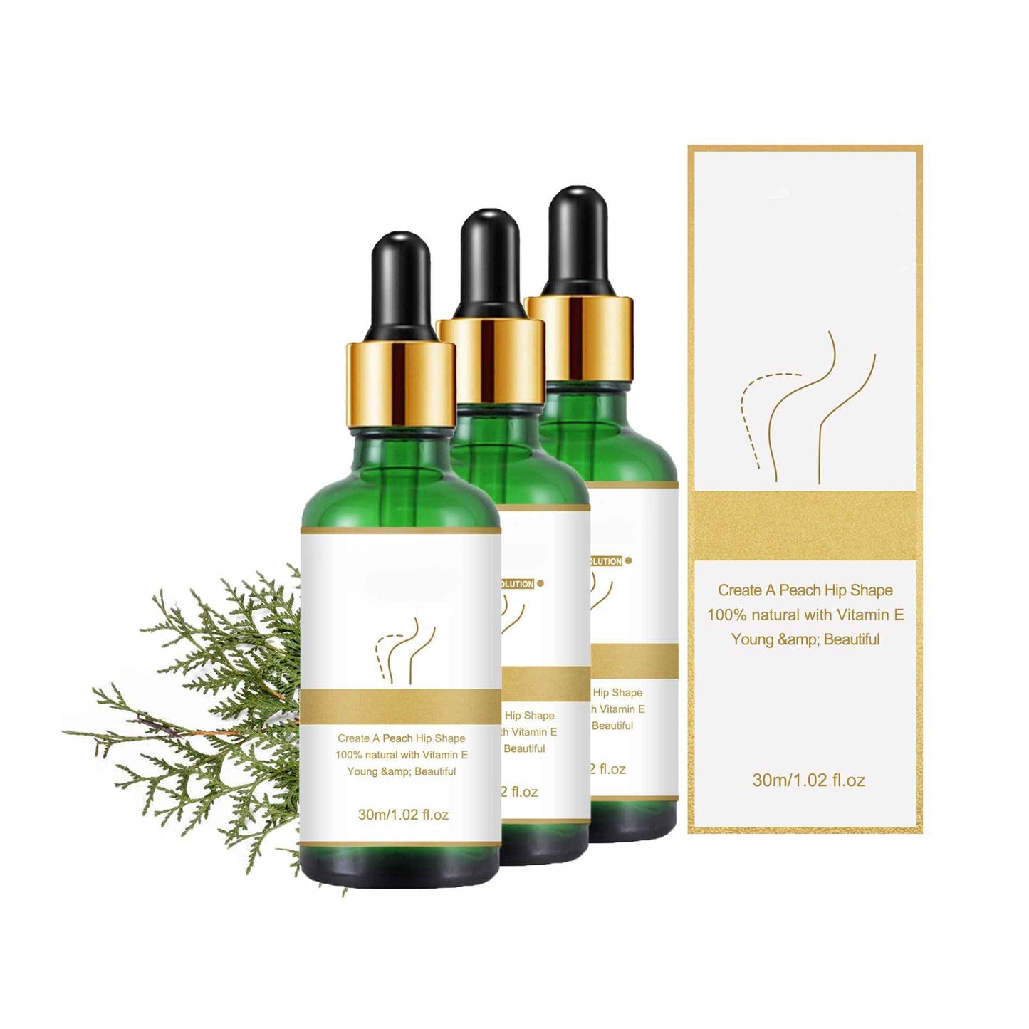 Buttock Lifting Oil, Hip Lift Up Essential Oil, Hip Lifting Essential Oil, Buttocks Essential Essence for Women (30ml-3PCS)