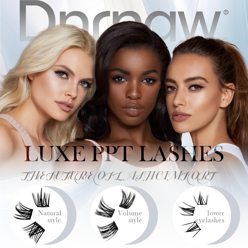 Lash Clusters Kit – 150H Waterproof Eyelash Extensions, Wispy Fluffy 8-16mm, Hypoallergenic for Sensitive Eyes, Korean PBT Fibers, DIY Cluster Lashes for Natural or Volume Look (Volume-black box)