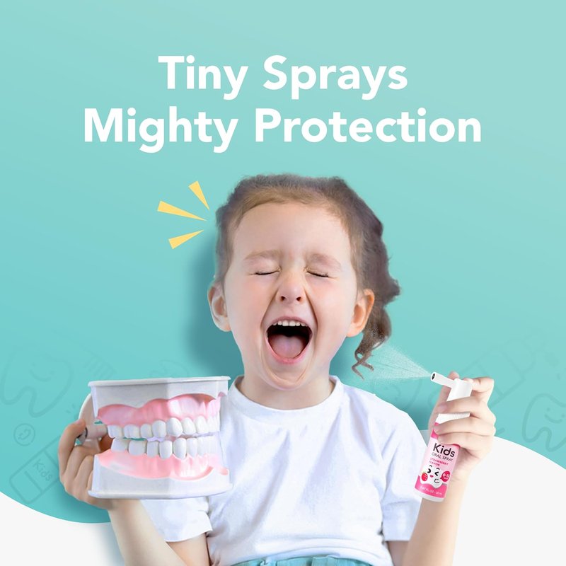 Kids Oral Spray - Fluoride-Free Cavity Repair Toothpaste Helper | Xylitol Grape Flavor for Newborns to Preschoolers