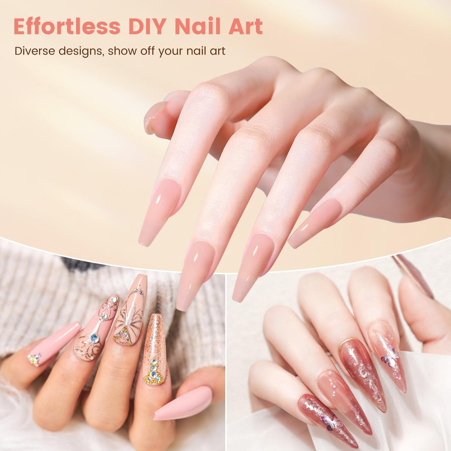 Nail Kit for Beginners with Everything: Practice Nail Hand &Gift Bag