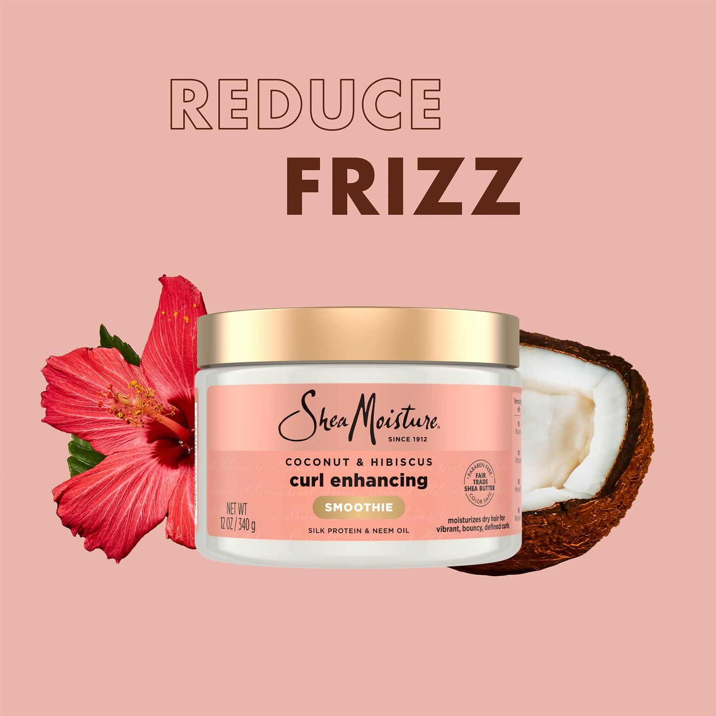 SheaMoisture Leave-In Conditioner Bundle, Coconut & Hibiscus Curl Enhancing Smoothie for Curly Hair, Frizz Control + Jamaican Black Castor Oil Strengthen & Restore for Hair Repair