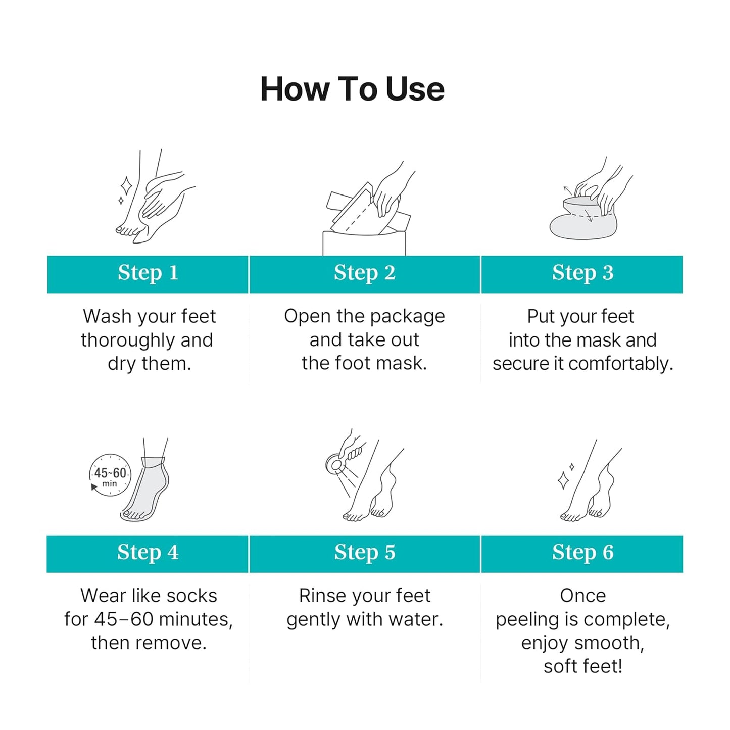 Ariul Foot Peel Mask | Calming Exfoliating Socks for Sensitive Skin - 2 Pairs (Tea Tree)