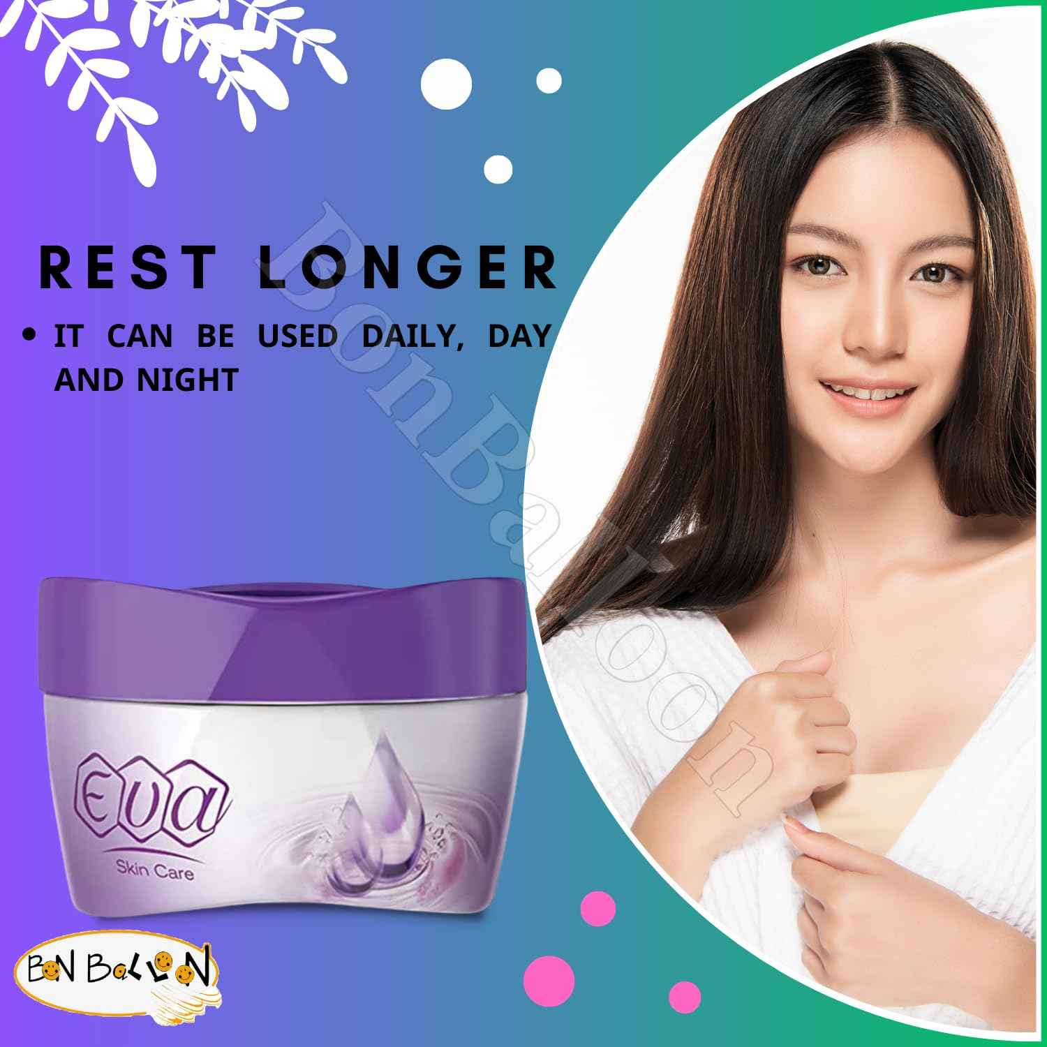 EVA Glycerin Skin Care Cream For Dry Skin Protect Skin 6 oz /170 gm (2 Pack x 6 oz / 170 gm)