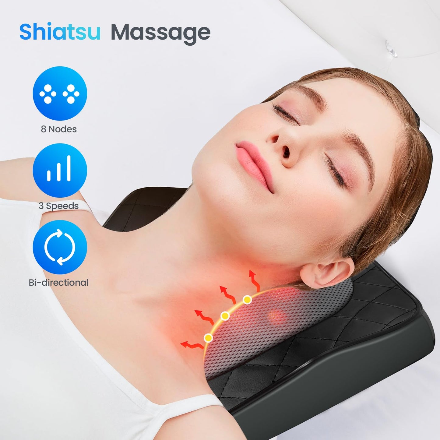 CuPiLo Back and Neck Massager, FSA Eligible HSA Store Massager for Pain Relief Deep Tissue, Heated Massage with Vibration, Massage Pillow for Neck, Back, Shoulder, Leg, Fathers Day Dad Gifts for Men