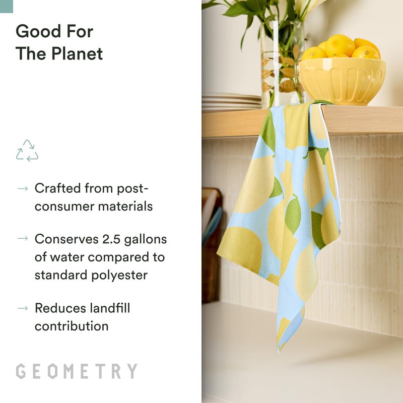 GEOMETRY Spring Kitchen Towels - Quick Dry Microfiber Cloth Spring & Summer Dish Towels for Kitchen Drying - Premium Quick Dry Towel - Pear Parade, 18" x 30" - 2-Pack