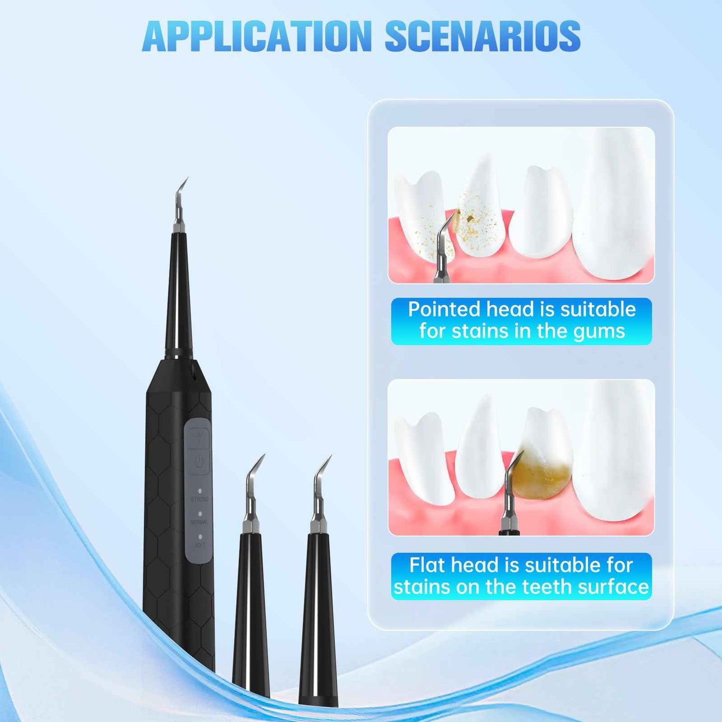 Ultrasonic Dental Care Device – High-Frequency Plaque & Tartar Control, 3 Adjustable Modes, Waterproof, USB Rechargeable, Magnify